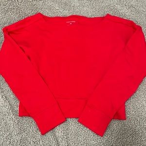 Never worn Cleo Harper Cherry Red crop top- long sleeve.